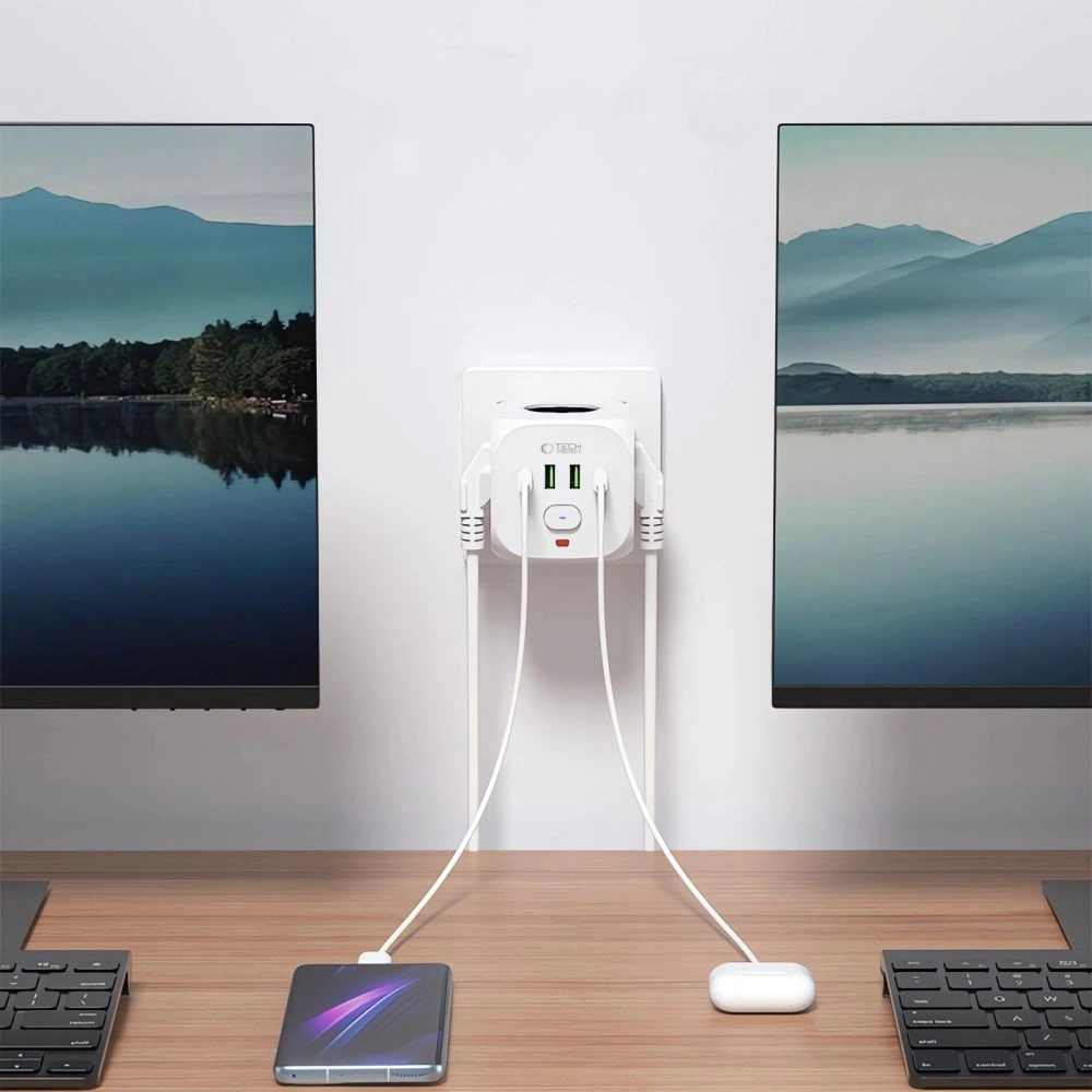 Hurtownia GSM - Listwa zasilająca Tech-Protect PCL3X4 Power Socket 2xUSB-A, 2xUSB-C, 3xAC White - THP3819 - {ean13} - Hurt
