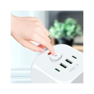 Hurtownia GSM - Tech-Protect PCL3X4 Power Socket 2xUSB-A, 2xUSB-C, 3xAC Fehér - THP3819 - {ean13} - Hurt