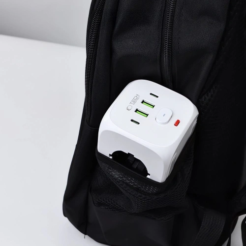 Listwa zasilająca Tech-Protect PCL3X4 Power Socket 2xUSB-A, 2xUSB-C, 3xAC White