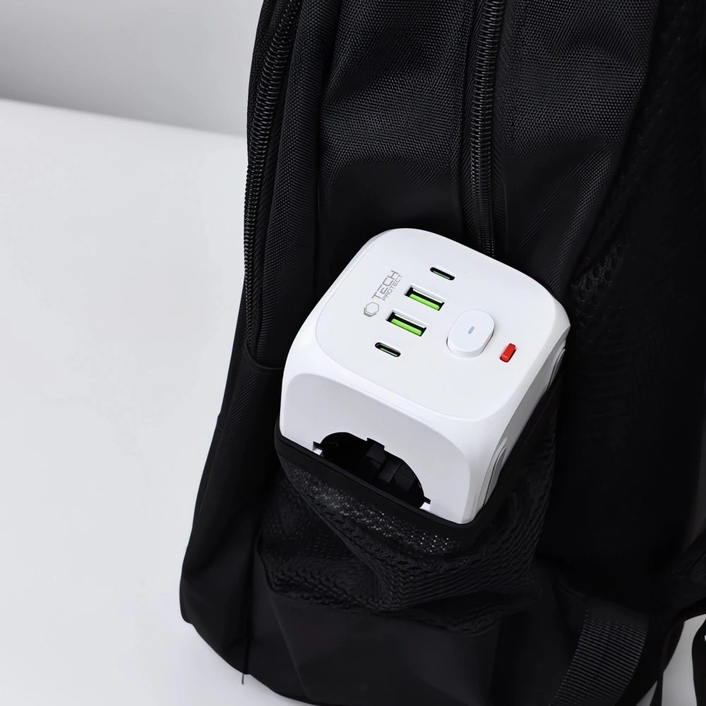 Hurtownia GSM - Listwa zasilająca Tech-Protect PCL3X4 Power Socket 2xUSB-A, 2xUSB-C, 3xAC White - THP3819 - {ean13} - Hurt