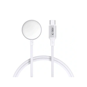 Hurtownia GSM - Tech-Protect MC02 Ultraboost Magnetic töltő USB-C kábel 100cm Apple Watch fehér - THP3820 - {ean13} - Hurt