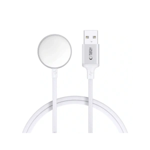 Hurtownia GSM - Tech-Protect MC02 Ultraboost Magnetic Töltő USB-A Kábel 100cm Apple Óra Fehér - THP3821 - {ean13} - Hurt