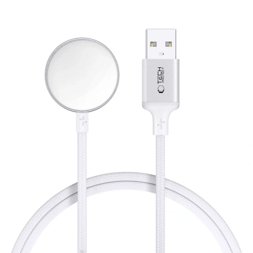Ładowarka magnetyczna do Apple Watch Tech-Protect MC02 Ultraboost Magnetic Charger USB-A Cable 100cm Apple Watch White