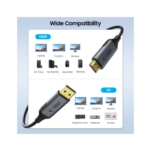 Hurtownia GSM - Kabel Tech-Protect Ultraboost Cable DisplayPort / HDMI 2.0 4K 60Hz 200cm černý - THP3823 - {ean13} - Hurt