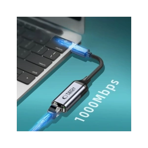 Hurtownia GSM - Tech-Protect Ultraboost Adapter USB-A 3.0 / Ethernet RJ45 1000Mbps Schwarz - THP3824 - {ean13} - Hurt