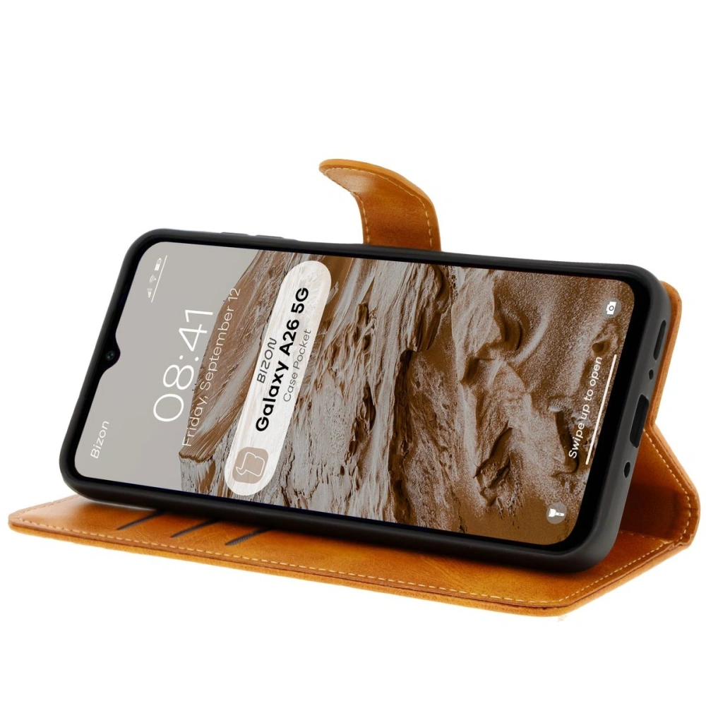 Hurtownia GSM - Etui z klapką Bizon Case Pocket do Samsung Galaxy A26 5G hnědé - BIZ8154 - {ean13} - Hurt
