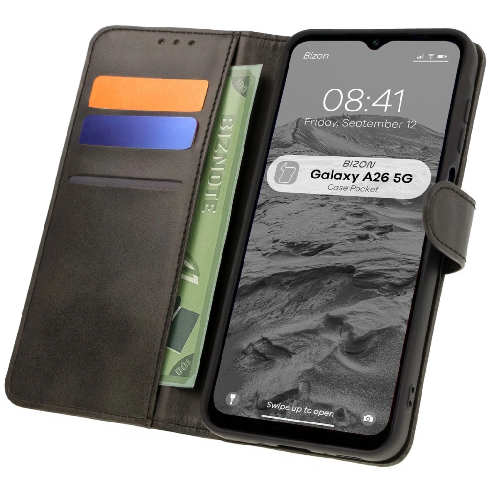 Hurtownia GSM - Etui z klapką Bizon Case Pocket do Samsung Galaxy A26 5G czarne - BIZ8155 - {ean13} - Hurt