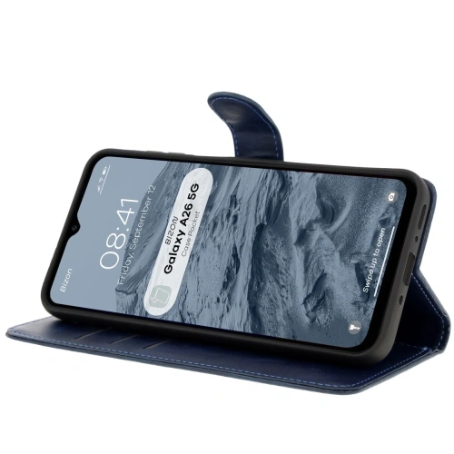 Etui z klapką Bizon Case Pocket do Samsung Galaxy A26 5G granatowe