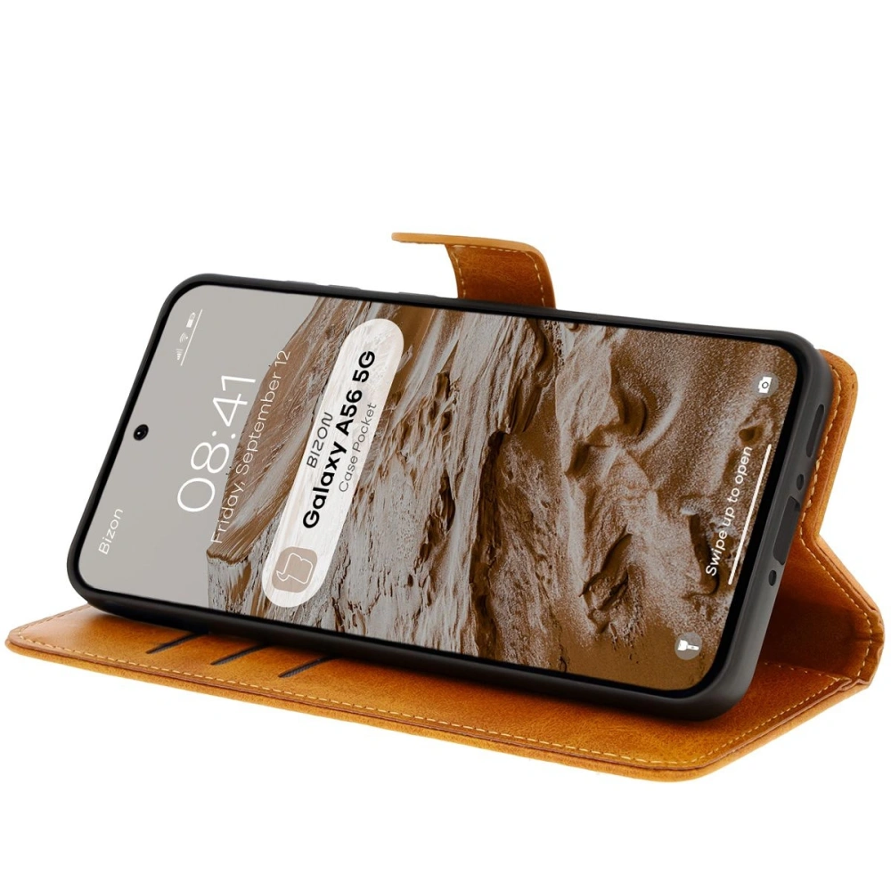 Hurtownia GSM - Etui z klapką Bizon Case Pocket do Samsung Galaxy A56 5G brązowe - BIZ8158 - {ean13} - Hurt