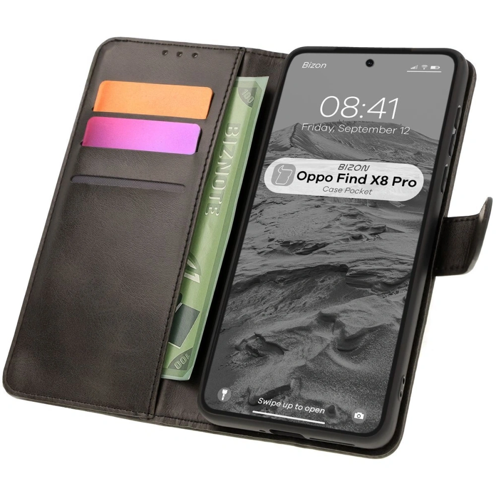 Wholesale Bizon Case Pocket Oppo Find X8 Pro black - BIZ8160 - {ean13} - Hurt