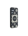Wholesale Guess 4G Background Gold Electroplated Peony Pattern MagSafe Samsung Galaxy S25 black - GUE4240 - {ean13} - Hurt