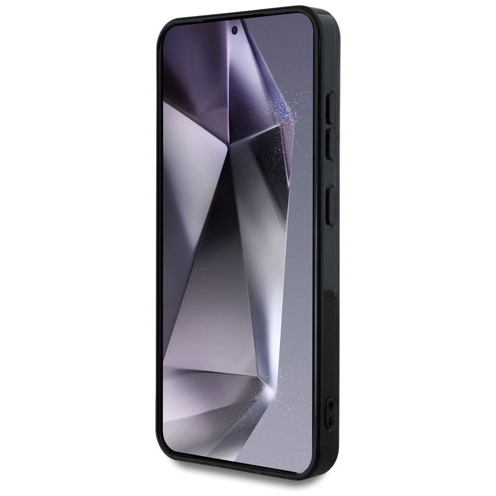 Hurtownia GSM - Etui Guess 4G pozadí zlaté elektrolytové s květinovým vzorem MagSafe pro Samsung Galaxy S25 černé - GUE4240 - {ean13} - Hurt