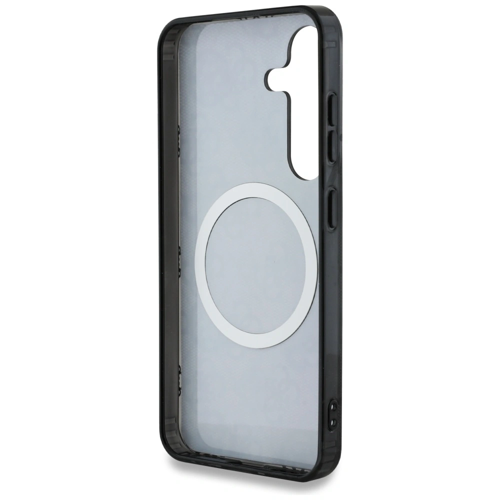 Hurtownia GSM - Guess 4G Fundal Aur Electroplacat Model Bujor MagSafe Samsung Galaxy S25 negru - GUE4240 - {ean13} - Hurt