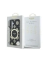 Wholesale Guess 4G Background Gold Electroplated Peony Pattern MagSafe Samsung Galaxy S25 black - GUE4240 - {ean13} - Hurt