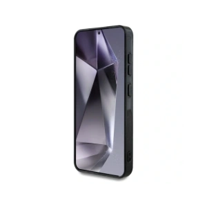 Etui Guess 4G Glitter Triangle Buttons MagSafe do Samsung Galaxy S25+ Plus czarny