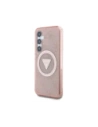 Hurtownia GSM - Etui Guess 4G Glitter Triangle Buttons MagSafe do Samsung Galaxy S25 różowy - GUE4243 - {ean13} - Hurt