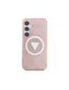 Hurtownia GSM - Etui Guess 4G Glitter Triangle Buttons MagSafe do Samsung Galaxy S25 różowy - GUE4243 - {ean13} - Hurt