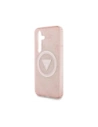 Hurtownia GSM - Etui Guess 4G Glitter Triangle Buttons MagSafe do Samsung Galaxy S25 różowy - GUE4243 - {ean13} - Hurt