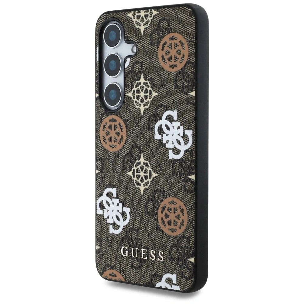 Hurtownia GSM - Guess 4G Bedrucktes Farbiges Pfingstrosenmuster MagSafe Samsung Galaxy S25 braun - GUE4244 - {ean13} - Hurt