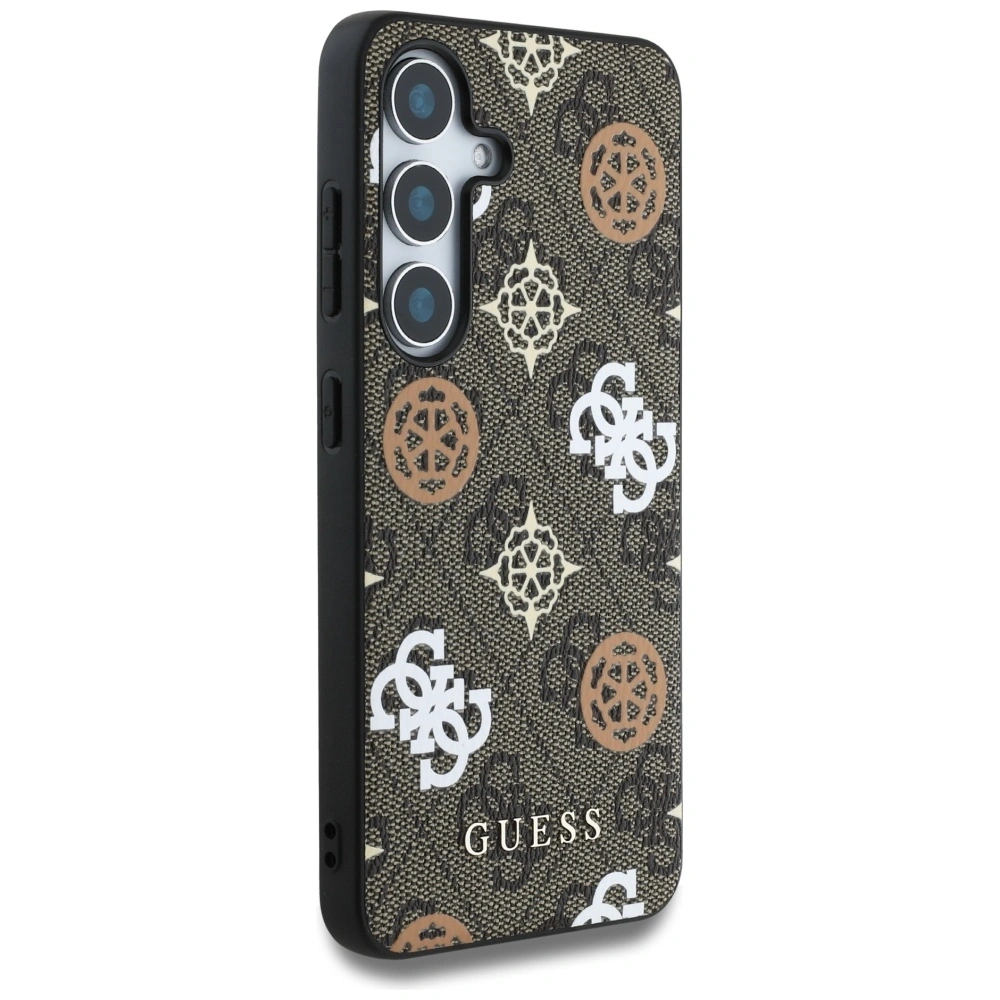 Hurtownia GSM - Guess 4G Bedrucktes Farbiges Pfingstrosenmuster MagSafe Samsung Galaxy S25 braun - GUE4244 - {ean13} - Hurt
