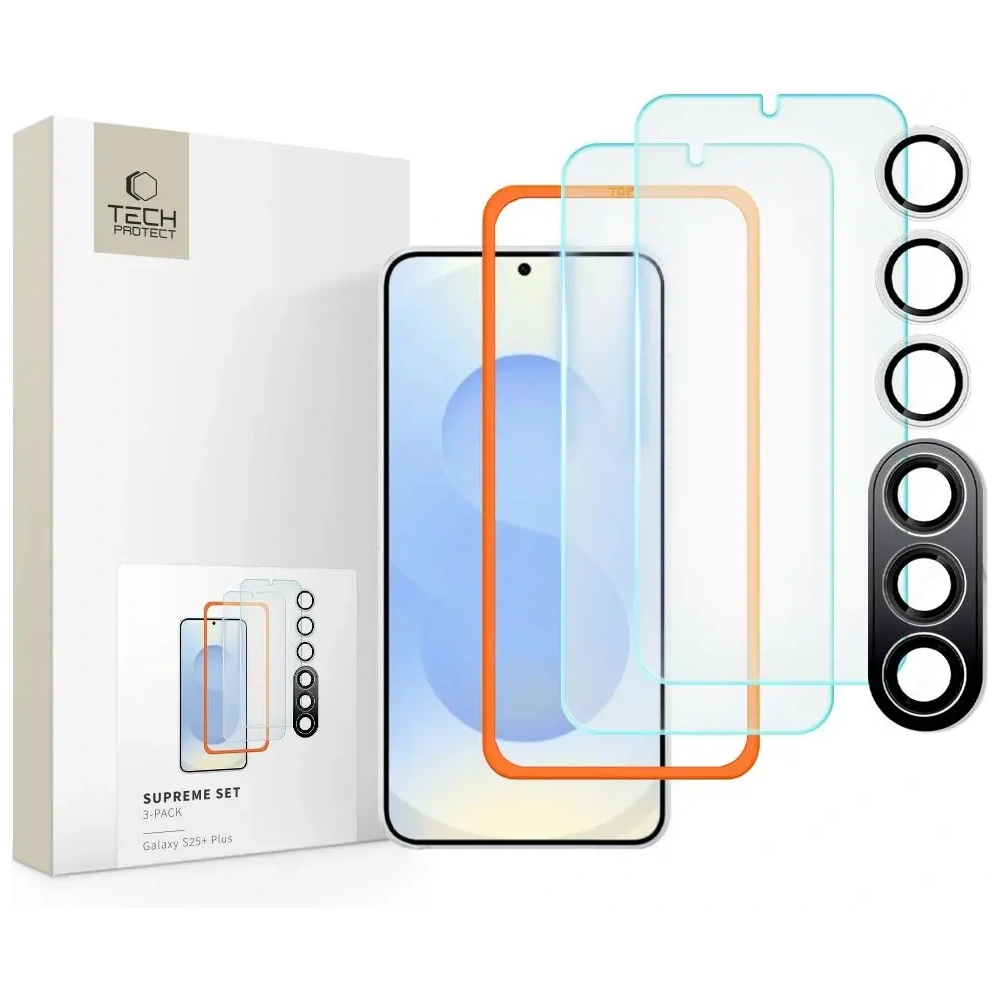 Hurtownia GSM - Tech-Protect Set Suprem Samsung Galaxy S25+ Plus Clar [3 PACK] - THP3832 - {ean13} - Hurt