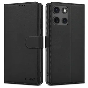 Hurtownia GSM - Etui s klopou Tech-Protect Wallet Motorola Moto G15 / G15 Power Matná černá - THP3837 - {ean13} - Hurt