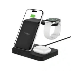 Hurtownia GSM - Tech-Protect QI15W-A37 3in1 Vezeték nélküli Töltő Android & Apple Fekete - THP3838 - {ean13} - Hurt