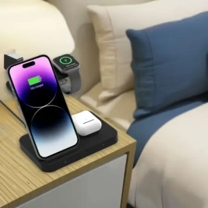 Hurtownia GSM - Tech-Protect QI15W-A37 3in1 Vezeték nélküli Töltő Android & Apple Fekete - THP3838 - {ean13} - Hurt