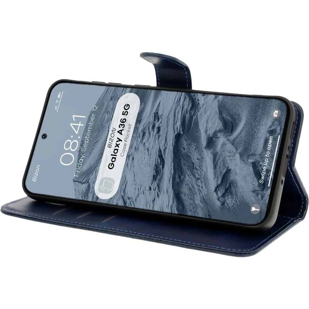 Hurtownia GSM - Etui z klapką Bizon Case Pocket do Samsung Galaxy A36 5G granatowe - BIZ8165 - {ean13} - Hurt