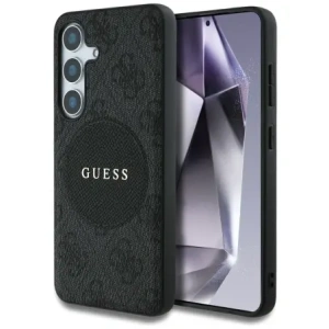Wholesale Guess 4G Round Patch Classic Logo MagSafe Samsung Galaxy S25 black - GUE4245 - {ean13} - Hurt