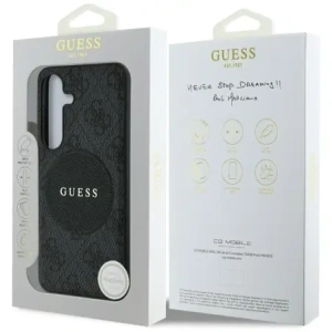 Wholesale Guess 4G Round Patch Classic Logo MagSafe Samsung Galaxy S25 black - GUE4245 - {ean13} - Hurt