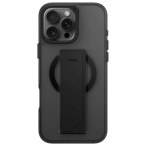 Etui UNIQ Heldro Max Apple iPhone 16 Pro Max MagClick Charging czarny/vapour smoke