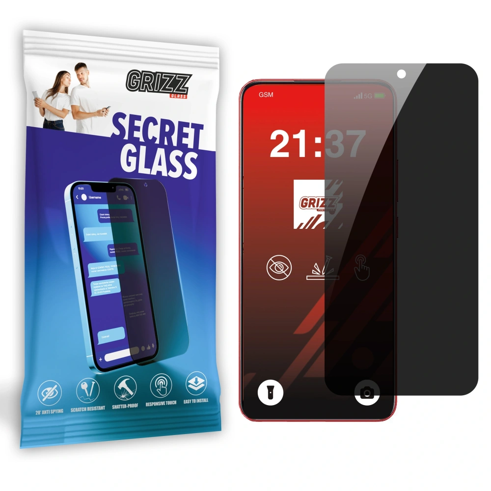Matowe szkło prywatyzujące GrizzGlass SecretGlass do Oppo A5 Pro