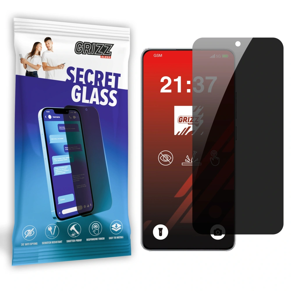 Matowe szkło prywatyzujące GrizzGlass SecretGlass do Xiaomi Redmi Turbo 4