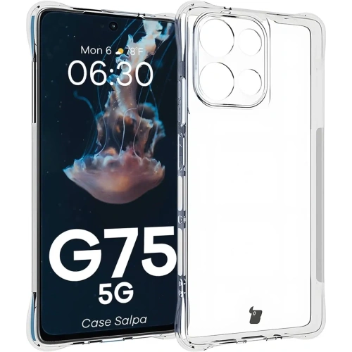 Elastyczne etui Bizon Case Salpa do Motorola Moto G75 5G przezroczyste