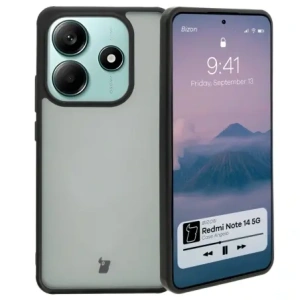 Hurtownia GSM - Bizon Case Angelo Xiaomi Redmi Note 14 5G füstös fekete kerettel - BIZ8173 - {ean13} - Hurt