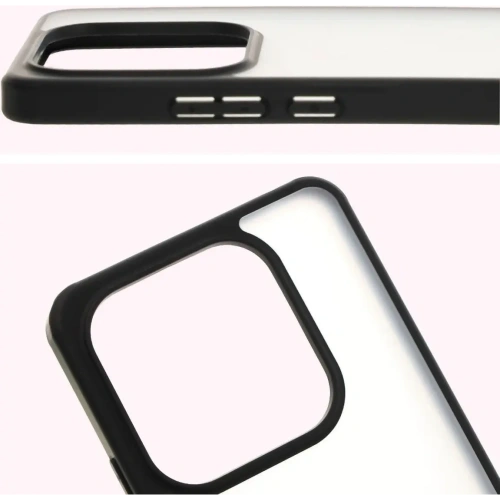 Etui Bizon Case Angelo do Xiaomi Redmi Note 14 5G przydymione z czarną ramką