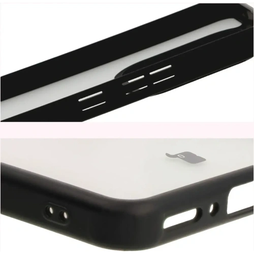 Etui Bizon Case Angelo do Xiaomi Redmi Note 14 5G przydymione z czarną ramką