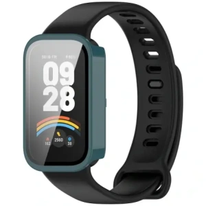 Hurtownia GSM - Etui se sklem na hodinky Bizon Case+Glass Watch do Xiaomi Mi Smart Band 9 Active / Redmi Band 3 zelené - BIZ8174 - {ean13} - Hurt