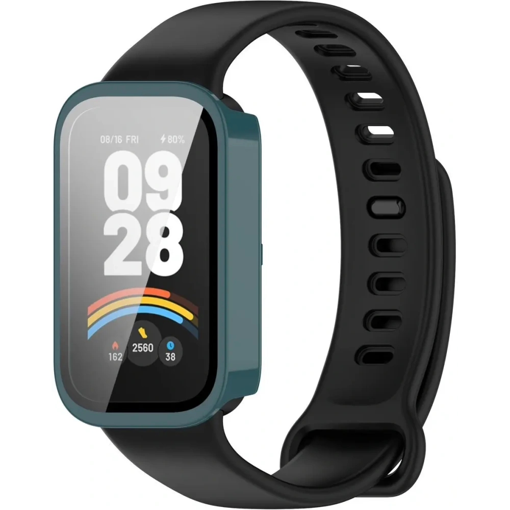 Hurtownia GSM - Bizon Case+Glass Uhr Xiaomi Mi Smart Band 9 Aktiv / Redmi Band 3 grün - BIZ8174 - {ean13} - Hurt