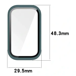 Hurtownia GSM - Etui se sklem na hodinky Bizon Case+Glass Watch do Xiaomi Mi Smart Band 9 Active / Redmi Band 3 zelené - BIZ8174 - {ean13} - Hurt