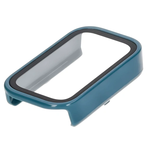 Etui ze szkłem do zegarka Bizon Case+Glass Watch do Xiaomi Mi Smart Band 9 Active / Redmi Band 3 zielone