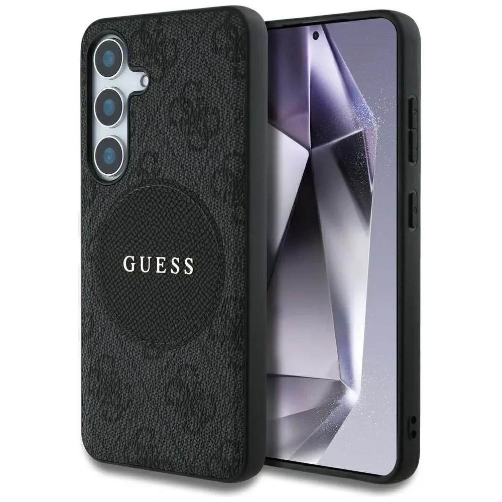Hurtownia GSM - Guess 4G Rund-Patch Klassisches Logo MagSafe Samsung Galaxy S25+ Plus schwarz - GUE4247 - {ean13} - Hurt