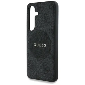 Etui Guess 4G Round Patch Classic Logo MagSafe do Samsung Galaxy S25+ Plus czarny