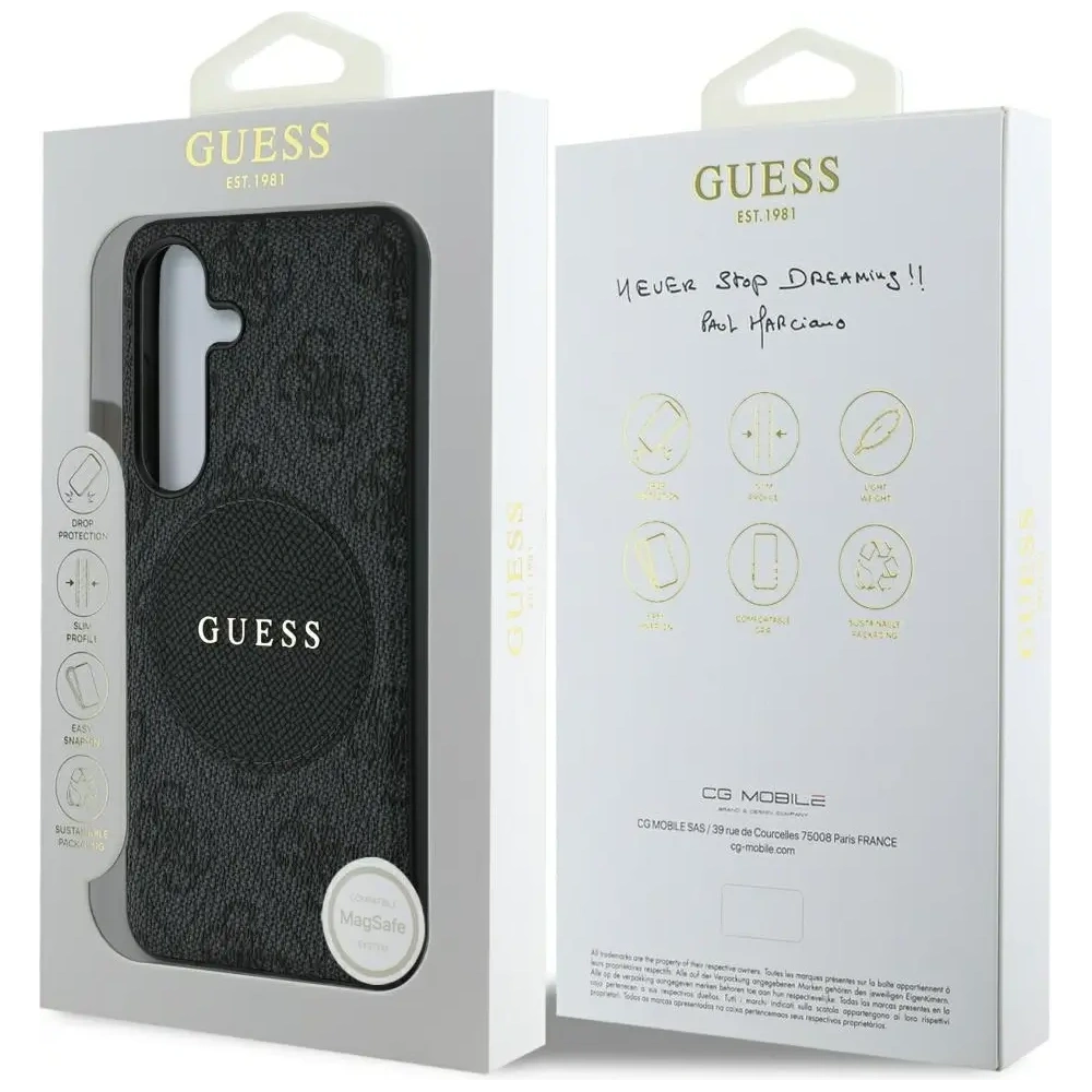 Hurtownia GSM - Guess 4G Rund-Patch Klassisches Logo MagSafe Samsung Galaxy S25+ Plus schwarz - GUE4247 - {ean13} - Hurt