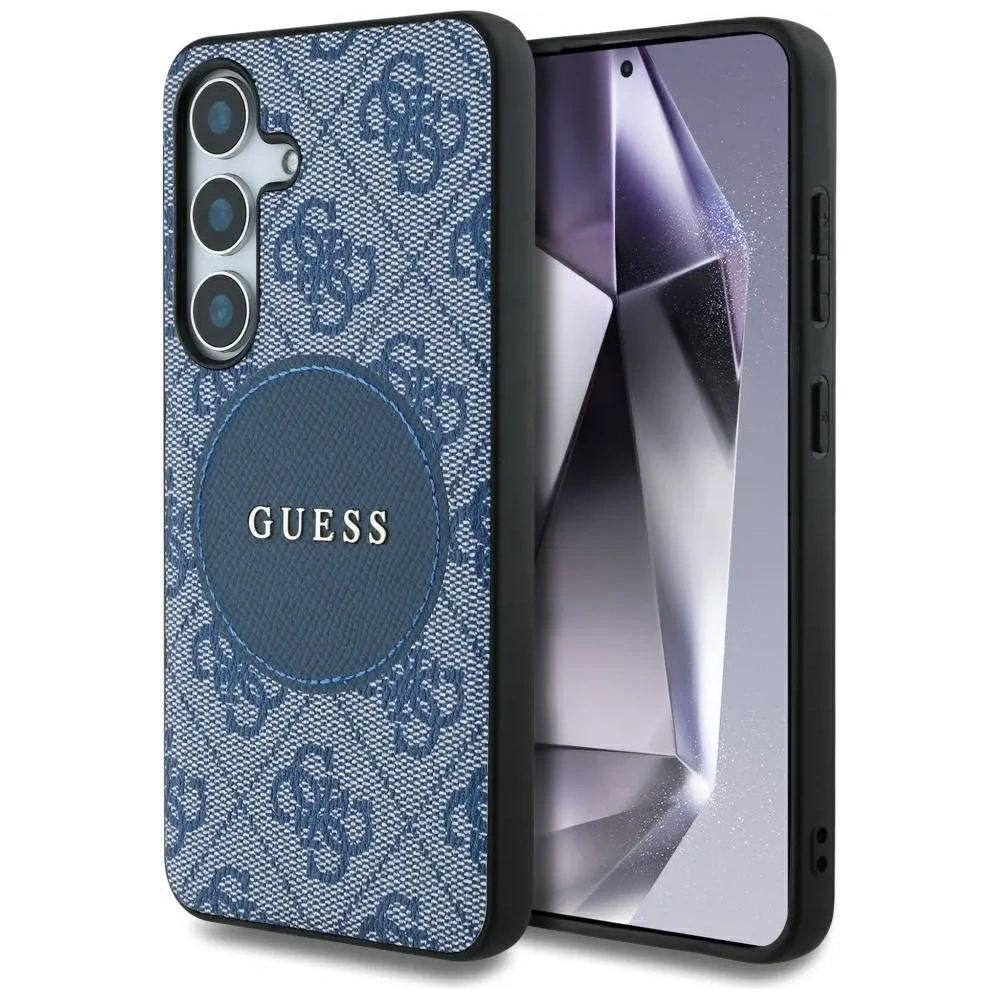 Hurtownia GSM - Guess 4G Kerek Patches Klasszikus Logó MagSafe Samsung Galaxy S25+ Plus kék - GUE4248 - {ean13} - Hurt