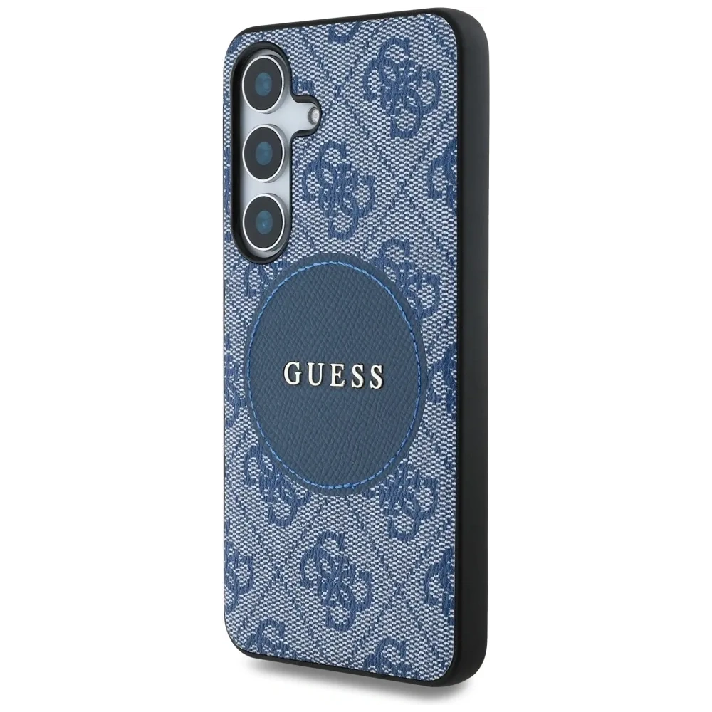 Hurtownia GSM - Guess 4G Kerek Patches Klasszikus Logó MagSafe Samsung Galaxy S25+ Plus kék - GUE4248 - {ean13} - Hurt