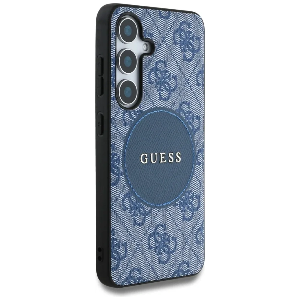 Hurtownia GSM - Guess 4G Kerek Patches Klasszikus Logó MagSafe Samsung Galaxy S25+ Plus kék - GUE4248 - {ean13} - Hurt