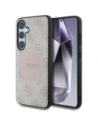 Etui Guess 4G Round Patch Classic Logo MagSafe do Samsung Galaxy S25+ Plus różowy