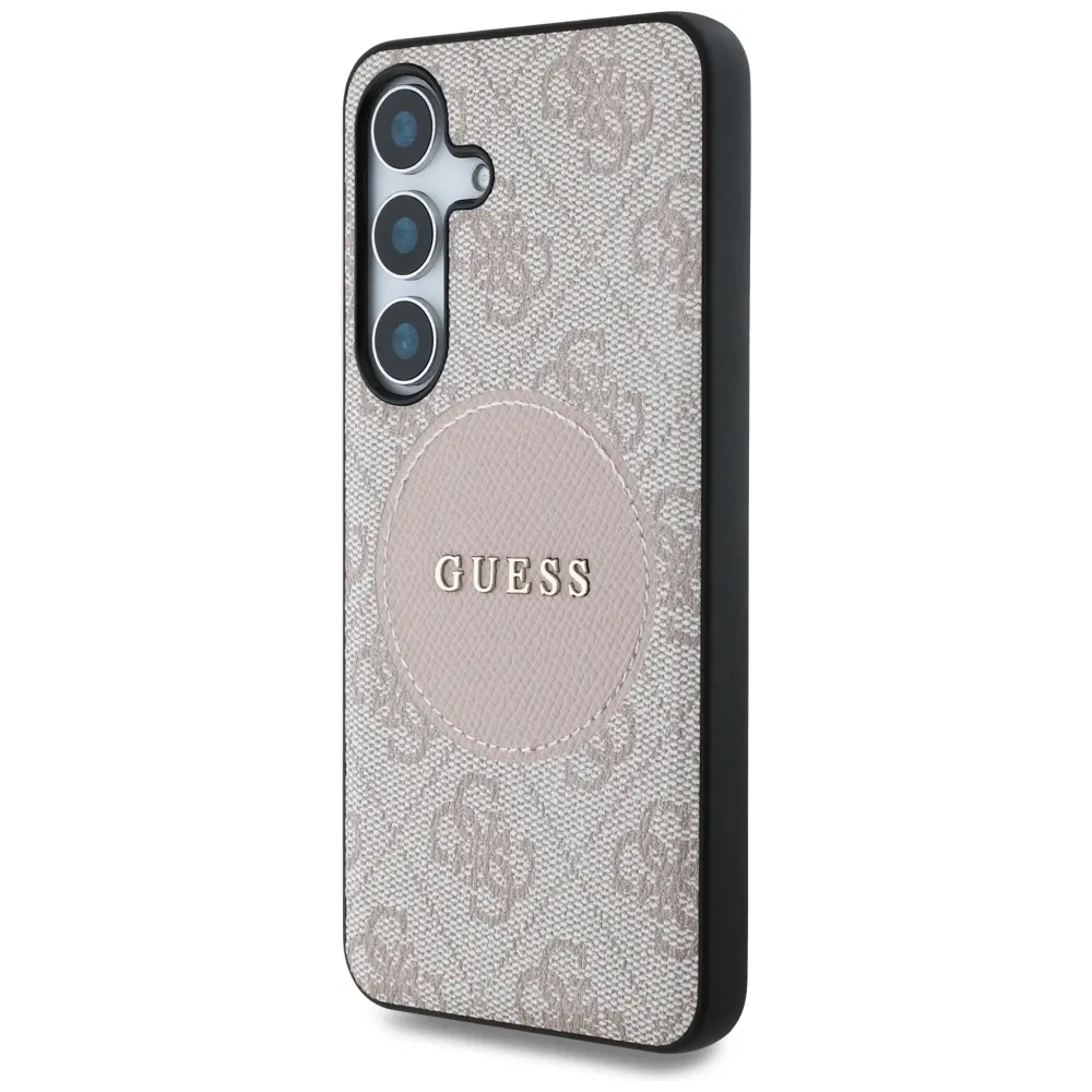 Hurtownia GSM - Guess 4G Kerek Pötty Klasszikus Logó MagSafe Samsung Galaxy S25+ Plus rózsaszín - GUE4249 - {ean13} - Hurt